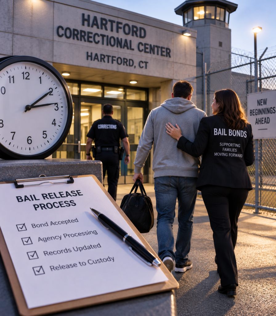 how long does jail release take in hartford